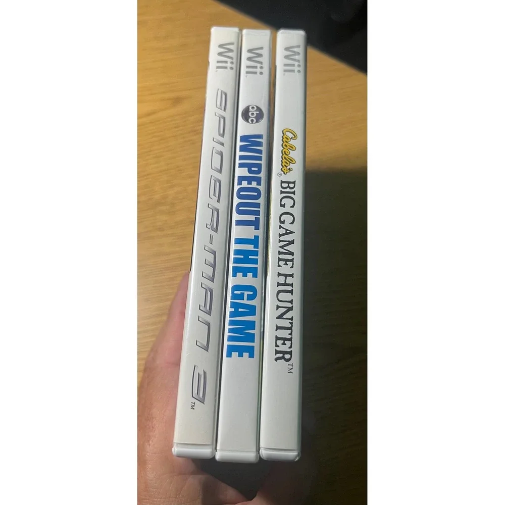 Nintendo Wii Game Bundle Spider-Man 3 Wipeout Cabela's Big Game Hunter Lot of 3